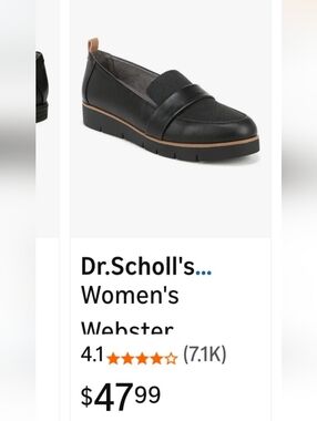 Dr. Scholl's Black Textured Vamp Slip-On Loafers with Tan Heel Tabs